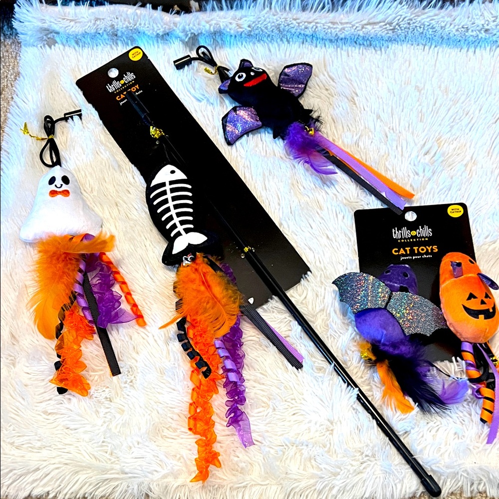 FESTIVE FELINE HALLOWEEN TOYS (with bonus catnip surprise)